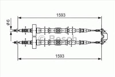 BOSCH 1 987 477 527 - Kézifék bowden CHEVROLET HOLDEN OPEL VAUXHALL