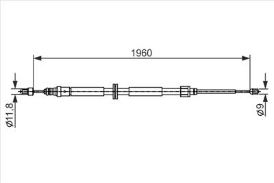BOSCH 1 987 482 432 - Kézifék bowden RENAULT