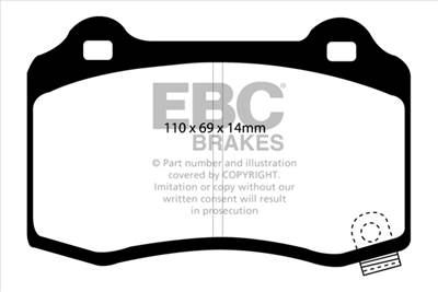EBC BRAKES DP41788R - fékbetétkészlet, tárcsafék CADILLAC CHEVROLET CHRYSLER DODGE JEEP TESLA