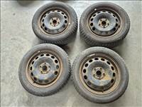  Golf VII 5x112 16" lemezfelni, 205/55 Bridgestone téli gumi szett (36790)