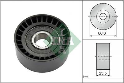 Szíjtárcsa/vezetőgörgő, hosszbordás szíj Schaeffler INA 532 0243 10 for NISSAN, RENAULT, SUZUKI, VOLVO, …