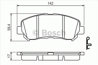 BOSCH 0 986 494 501 - fékbetét NISSAN NISSAN (DONGFENG) SUZUKI