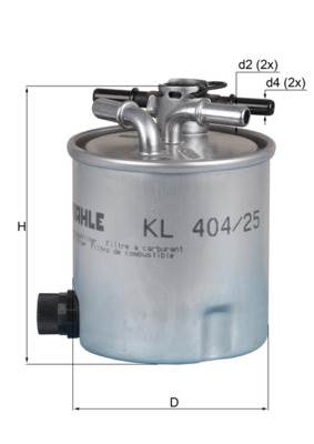 MAHLE KL 404/25 - Üzemanyagszűrő DACIA RENAULT