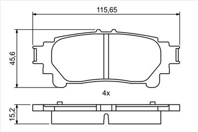 BOSCH 0 986 494 873 - fékbetét LEXUS TOYOTA