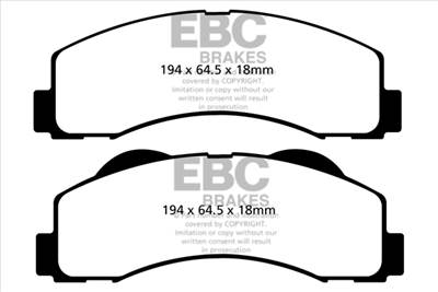 EBC BRAKES DP41855R - fékbetétkészlet, tárcsafék LINCOLN