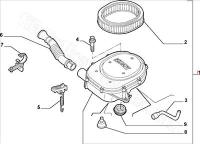 Levegőszűrőház - PUNTO - BO.735276553 -  - FIAT eredeti  735276553