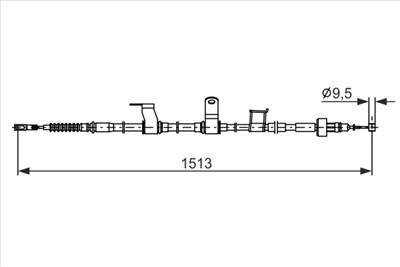 BOSCH 1 987 482 837 - Kézifék bowden HYUNDAI
