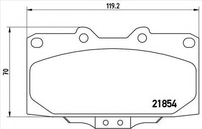 BREMBO P 56 034 - fékbetét NISSAN SUBARU