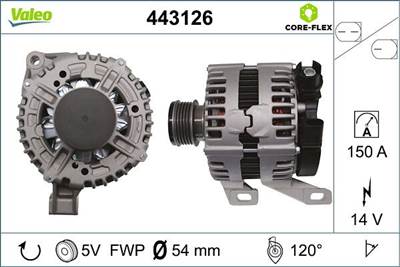 generátor VALEO 443126 for FORD, VOLVO, VOLVO ASIA