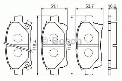 BOSCH 0 986 494 333 - fékbetét TOYOTA