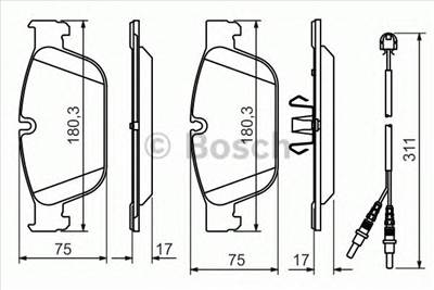 BOSCH 0 986 494 526 - fékbetét CITROËN DS PEUGEOT
