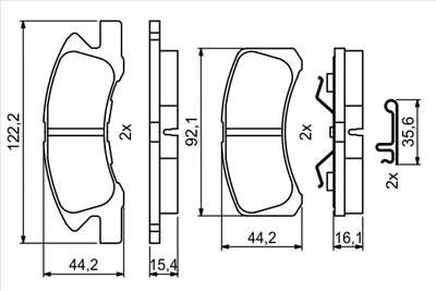BOSCH 0 986 494 878 - fékbetét MITSUBISHI