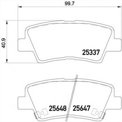 BREMBO P 30 054 - fékbetét HYUNDAI KIA SSANGYONG