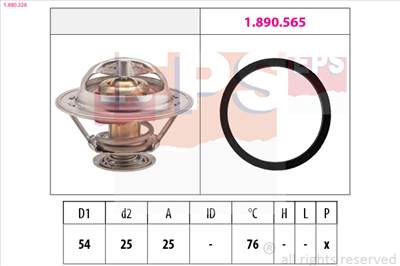 EPS 1.880.328 - termosztát, hűtőfolyadék OPEL RENAULT VAUXHALL