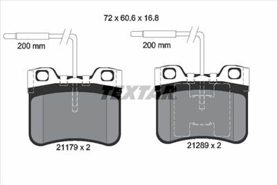 Fékbetét készlet TEXTAR 2117902 for CITROËN, PEUGEOT