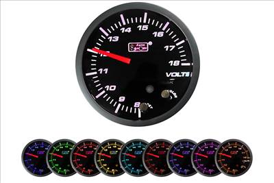 Auto Gauge PK 60mm 10 SZÍN - Volt kijelző