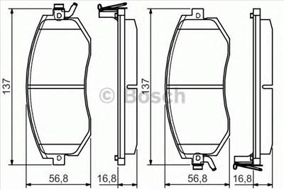 BOSCH 0 986 495 125 - fékbetét SUBARU TOYOTA