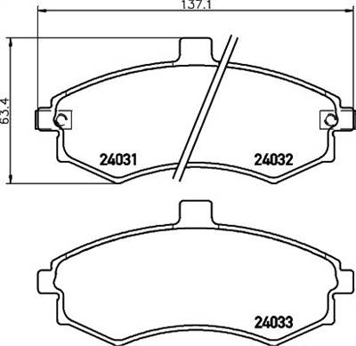 Fékbetét készlet MINTEX MDB2542 for HYUNDAI, KIA