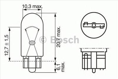 BOSCH 1 987 302 206 - izzó, belső világítás ABARTH ALFA ROMEO ALPINA AUDI AUSTIN AUTOBIANCHI BEDFORD