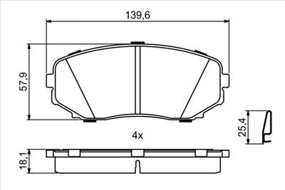 BOSCH 0 986 494 879 - fékbetét MAZDA