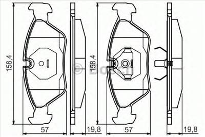 BOSCH 0 986 495 162 - fékbetét AUDI BMW PORSCHE
