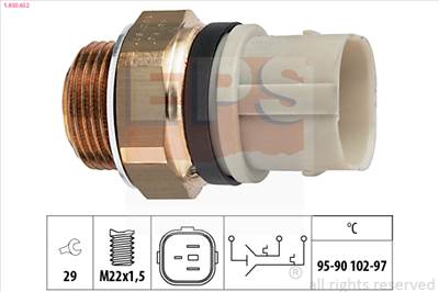 EPS 1.850.652 - hűtőventillátor kapcsoló AUDI FORD SEAT SKODA VW