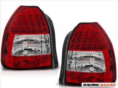 Honda Civic VI HONDA CIVIC 09.95-02.01 3D Piros Fehér LED -es hát