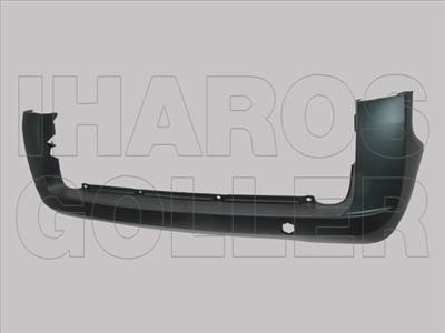 Fiat Fiorino 2008-2016 - Hátsó lökhárító fekete