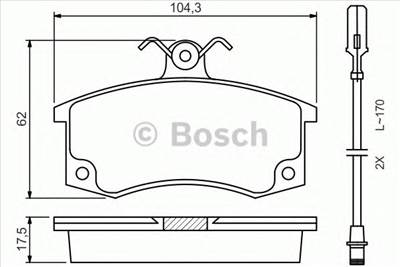 BOSCH 0 986 494 533 - fékbetét DATSUN LADA