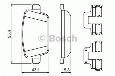 BOSCH 0 986 494 639 - fékbetét FORD FORD AUSTRALIA LAND ROVER VOLVO