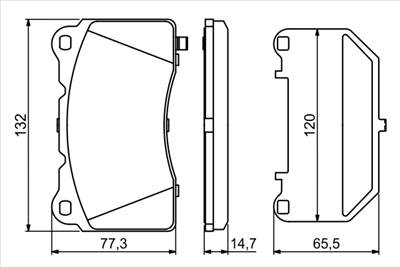 BOSCH 0 986 494 880 - fékbetét CADILLAC CHEVROLET HYUNDAI TESLA