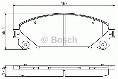 BOSCH 0 986 495 169 - fékbetét LEXUS TOYOTA