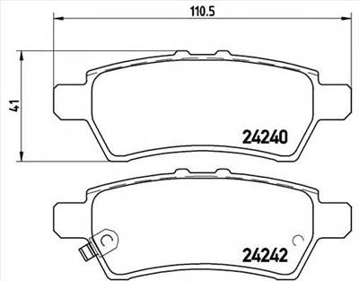 BREMBO P 56 060 - fékbetét NISSAN