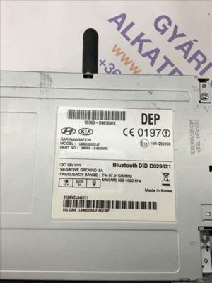 Kia Optima JF fejegység navigáció Harman Kardon 96560D4850WK-BON