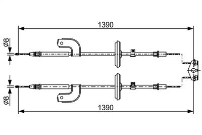 BOSCH 1 987 482 459 - Kézifék bowden CHEVROLET