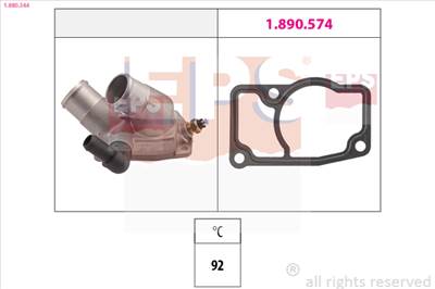 EPS 1.880.344 - termosztát, hűtőfolyadék OPEL VAUXHALL