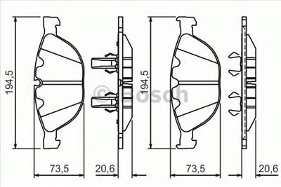 BOSCH 0 986 494 349 - fékbetét ALPINA BMW JAGUAR ROLLS-ROYCE