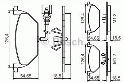 BOSCH 0 986 495 213 - fékbetét AUDI SEAT SKODA VW