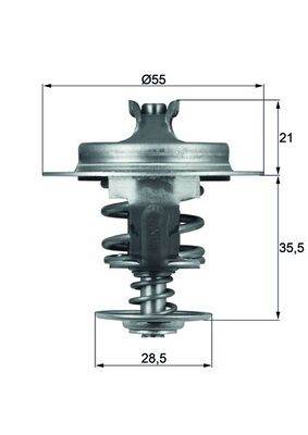 MAHLE TX 67 83D - termosztát, hűtőfolyadék CITROËN FIAT FSO HYUNDAI LADA LANCIA PEUGEOT RENAULT SUZU
