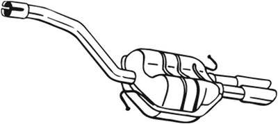 BOSAL 233-617 - hátsó kipufogó dob VW