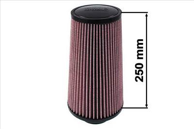 TurboWorks kúpos levegőszűrő H:250 Átmérő:101mm lila