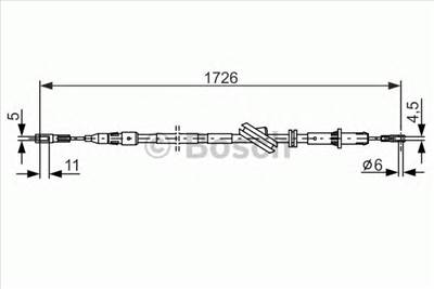 BOSCH 1 987 477 897 - Kézifék bowden MERCEDES-BENZ MERCEDES-BENZ (BBDC)