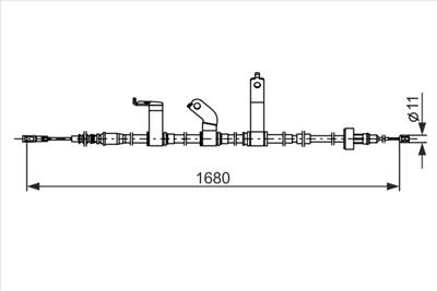 BOSCH 1 987 482 849 - Kézifék bowden HYUNDAI KIA