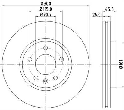 féktárcsa MINTEX MDC2133 for OPEL, VAUXHALL, CHEVROLET, BUICK