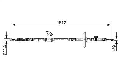BOSCH 1 987 482 503 - Kézifék bowden CHEVROLET OPEL VAUXHALL