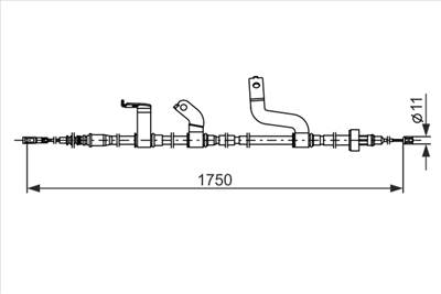 BOSCH 1 987 482 850 - Kézifék bowden HYUNDAI KIA