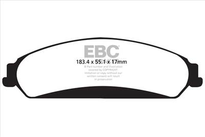 EBC BRAKES DP42139R - fékbetétkészlet, tárcsafék CHRYSLER DODGE