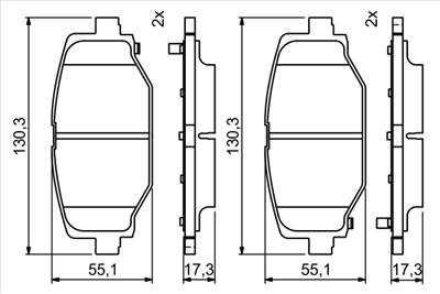 BOSCH 0 986 494 767 - fékbetét FIAT LANCIA