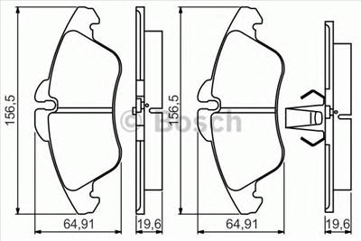 BOSCH 0 986 495 245 - fékbetét MERCEDES-BENZ VW