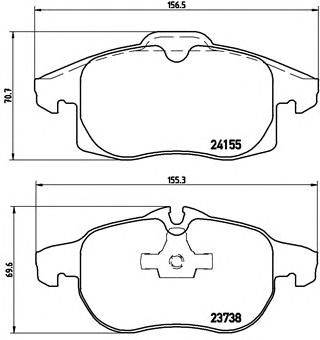 BREMBO P 10 011 - fékbetét BAIC CHEVROLET OPEL SAAB VAUXHALL